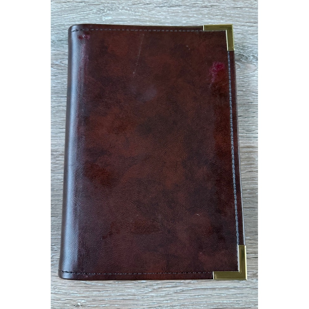 Vintage Hazel Burgundy Address Book Gold Corner Faux Leather USA Made Organizer